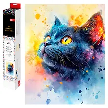 Купить Алмазная мозаика "Черный котенок" 40х50 см. — Фото №1