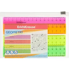 Купить Линейки 04шт "Neon Solid" 15см (роз., оранж., желт., зелен.) zip-пак., ERICH KRAUSE — Фото №1