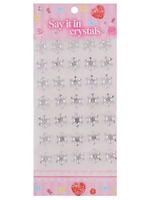 Купить Стразы-снежинки, 35шт, 10,5 х 22 см, белые — Фото №1