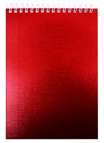Купить Блокнот "METALLIC", А5, 80 листов, клетка, красный — Фото №1