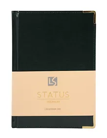 Купить Ежедневник дат. 2026г. А5 176л "Status" темно-зеленый, 7Б, тв.переплет, иск.кожа, обл.поролон, мет.уголки, тонир.блок, цв.торец, ляссе, инд.уп — Фото №1