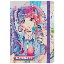 Купить Книга для записей А5 72л тчк. "СТИЛЬНЫЙ ОБРАЗ" 7БЦ, выб.лак, резинка — Фото №1