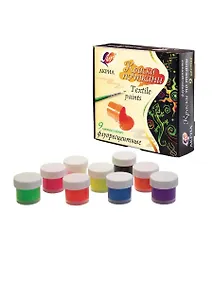 Купить Краски по ткани флуоресцентные 9 цветов, Луч — Фото №1