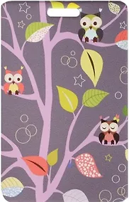 Купить Чехол для карточек Совы на фиолетовых ветках — Фото №1