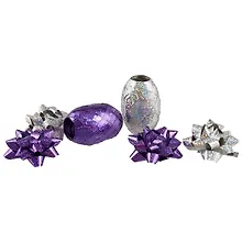 Купить Набор для упаковки «Фиолетовый и серебряный», 4 банта, 2 ленты — Фото №1