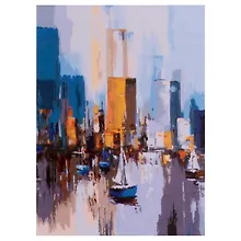 Купить Холст с красками по номерам "Корабли", 30 х 40 см — Фото №1