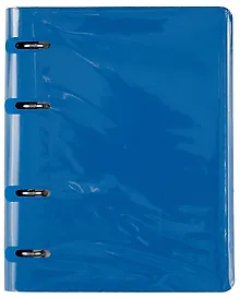 Купить Тетрадь на кольцах в клетку Listoff, "Soft Touch. Космический синий", 120 листов — Фото №1