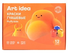 Купить Гуашевые краски 12 цветов 20 мл, Art idea — Фото №1
