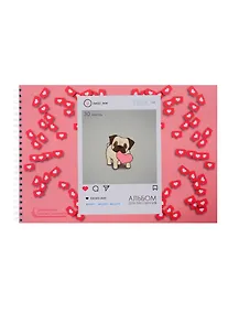 Купить Альбом для рисования Unnika, "Милый щенок", А4, 30 листов, на гребне — Фото №1