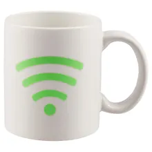 Купить Кружкка-хамелеон белая Значок WI-FI(керамика)(330 мл) — Фото №1