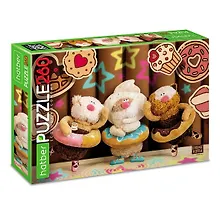 Купить 260ПЗ4_35750 "ECO" ПАЗЛЫ для детей 260 ЭЛЕМЕНТОВ А4ф 330х220мм -Кофейные коты- — Фото №1