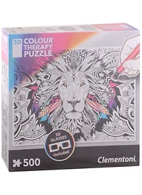 Купить Арт-терапия, Пазл Clementon Лев 500эл.+3D очки 35051 — Фото №1