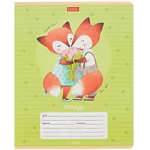 Купить Тетрадь в клетку Hatber, "Жила-была лисичка", 12 листов, в ассортименте — Фото №1