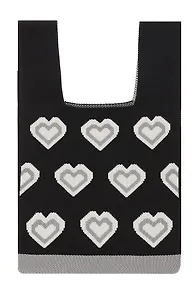 Купить Сумочка вязаная Сердечки (текстиль) (20х33) (12-11515-B005) — Фото №1