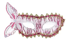 Купить Маска кружевная с блестками (17х9) (пластик) (12-BaoZun-M26) — Фото №1