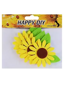 Купить Набор из фетра Подсолнух с листиками, 4шт (пакет с хед)(211-1) — Фото №1
