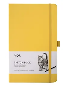 Купить Скетчбук 13*21 80л "Yoi" желтый, 140г/м2, слоновая кость, тв.обл., Yoi — Фото №1