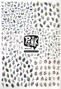 Купить Слайдеры для ногтей "Листья и Бабочки" — Фото №1