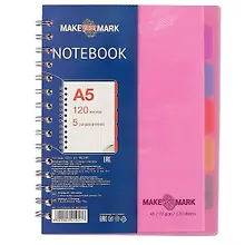 Купить Тетрадь в клетку Make your Mark, "Неон", 120 листов, в ассортименте — Фото №1