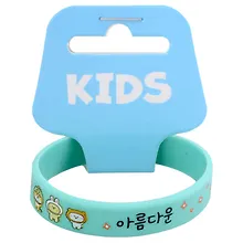 Купить Браслет Корейские зверюшки (мятный) (силикон) (15 см) — Фото №1