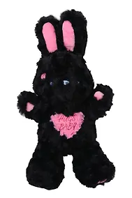 Купить Мягкая игрушка Заяц с сердцем (черный) (30см) (12-202510-HV-02) — Фото №1