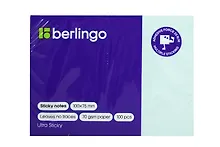 Купить Блок бумаги 75*100 "Ultra Sticky" самоклеящийся голубой 100л, Berlingo — Фото №1