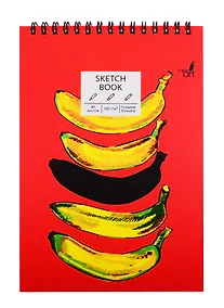 Купить Скетчбук А5 40л "SKETCHBOOK. Banana brain", 100г/м2, евроспираль — Фото №1