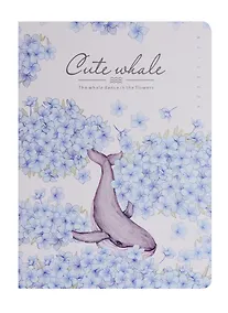 Купить Записная книжка А6 24 листа клетка "Cute whale" — Фото №1