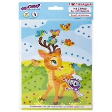 Купить Набор для творчества Аппликация из страз самоклеящаяся, Олененок, 20*15см, ЮНЛАНДИЯ, 662374 — Фото №1