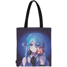 Купить Сумка-шоппер Аниме Девушка с леденцом Сёдзё, цветная 40см.*32см. — Фото №1