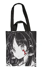 Купить Сумка-шоппер Аниме Девушка номер 1 (черная) (PU) (12028) — Фото №1
