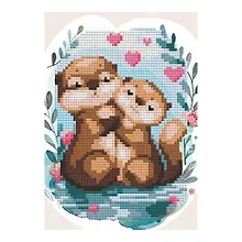 Купить Алмазная мозаика 15*20 детская (неполное заполнение) "Сладкая парочка" — Фото №1