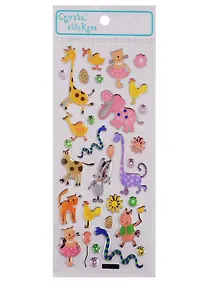 Купить Наклейки эпоксидные Зверюшки микс JYG1087-JYG1021 — Фото №1