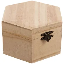 Купить Набор д/творчества Шкатулка д/росписи Многоугольная 7,8*14*12/7,4*13,5*11,7(дерево) (AM0109) — Фото №1