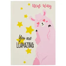 Купить Книга для записей «New way. Лама», 80 листов, А5 — Фото №1