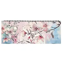 Купить Планинг недат. 64л. "Наппа. Сакура" кожзам, мягк.преплет, тиснение фольгой, офсет, полускр.евроспираль — Фото №1