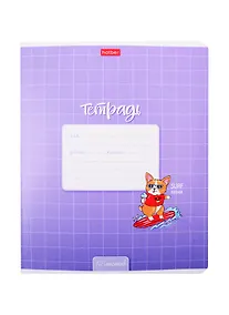 Купить Тетрадь в клетку Hatber, "Забавный корги", 12 листов, в ассортименте — Фото №1