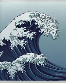 Купить Тетрадь 96л кл. "Арт микс" мел.картон, мат.ламинация, выб.лак, офсет 60г/м2, ассорти — Фото №1