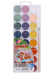 Купить Краски акварельные 24цв "ZOO" пл/уп., с/к., Луч — Фото №1