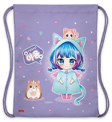 Купить Мешок для сменной обуви "Девочка-кошка" 33 х 42 см, 1 отделение — Фото №1