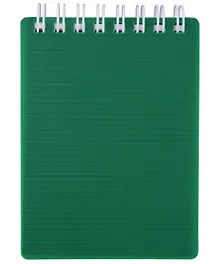 Купить Блокнот А7 80л кл. "VELVET" зеленый, пласт.обл, спираль — Фото №1