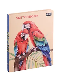 Купить Скетчбук 205*246 64л "Попугаи" 120г/м2, тв.обложка — Фото №1