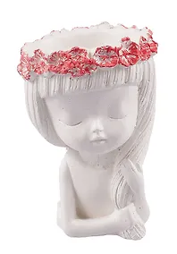 Купить Кашпо-органайзер Девушка с косой (гипс) (11х8х8) (7696425) — Фото №1