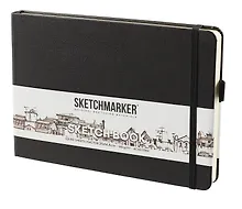 Купить Скетчбук 21*14 80л "Sketchmarker" черный, нелинованн. 140г/м2, слоновая кость, тв.обл — Фото №1