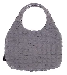 Купить Сумка-шоппер стеганая (серая) (текстиль) (35х25) (12-12721-202411-B13) Bookvalno — Фото №1