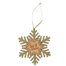 Купить Украшение «Золотая снежинка», 14 см — Фото №1