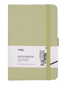Купить Скетчбук 9*14 80л "Yoi" оливковый, 140г/м2, слоновая кость, тв.обл., Yoi — Фото №1