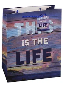 Купить Пакет подарочный бумажный А4 "This is the life", нейтральный — Фото №1