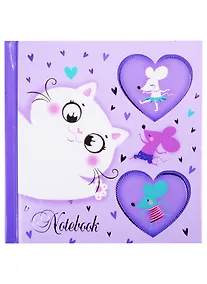 Купить Записная книжка 105*105 48л "КОШКИ-МЫШКИ" 7БЦ, тиснение фольгой, глянц.ламинация — Фото №1