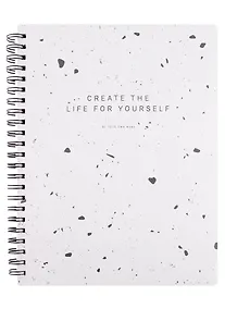 Купить Тетрадь в клетку Be Smart, Terrazzo, 96 листов, серая — Фото №1